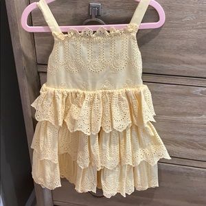 Janie and Jack yellow ruffle dress
